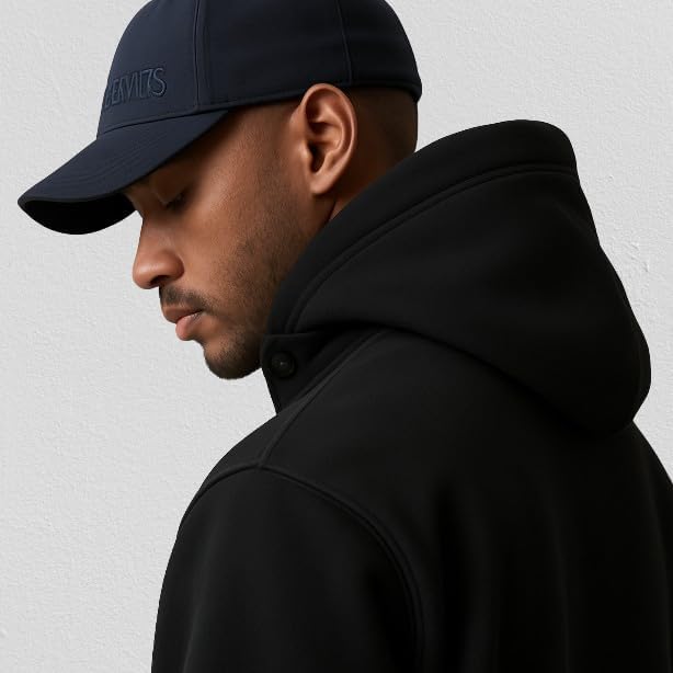 PowerCore Premium Cotton Blend Hoodie, Heavyweight 350 GSM, Athletic Fit, Snap-Front Hood, Hidden Zip Pocket - Image 5