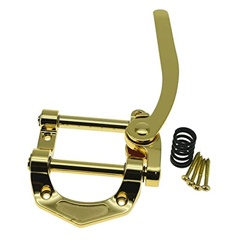 Guitar Parts for Guitar Vibrato Tailpiece Tremolo Bridge Flat Top Body Chrome/Gold - (Color:Gold)
