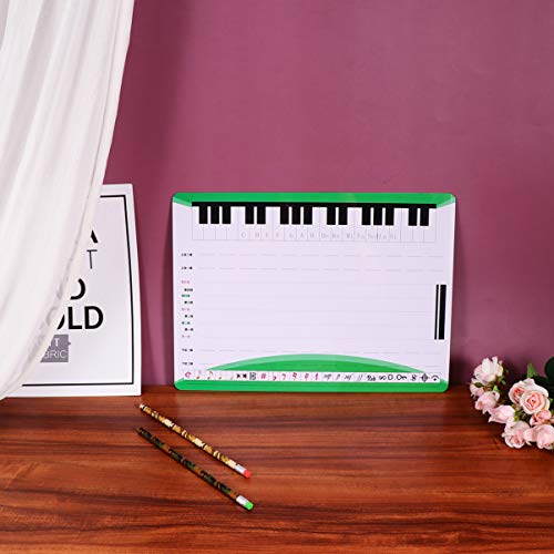 Exceart 2Pcs Music Staff Dry Erase Lap Boards Music Symbol Whiteboard