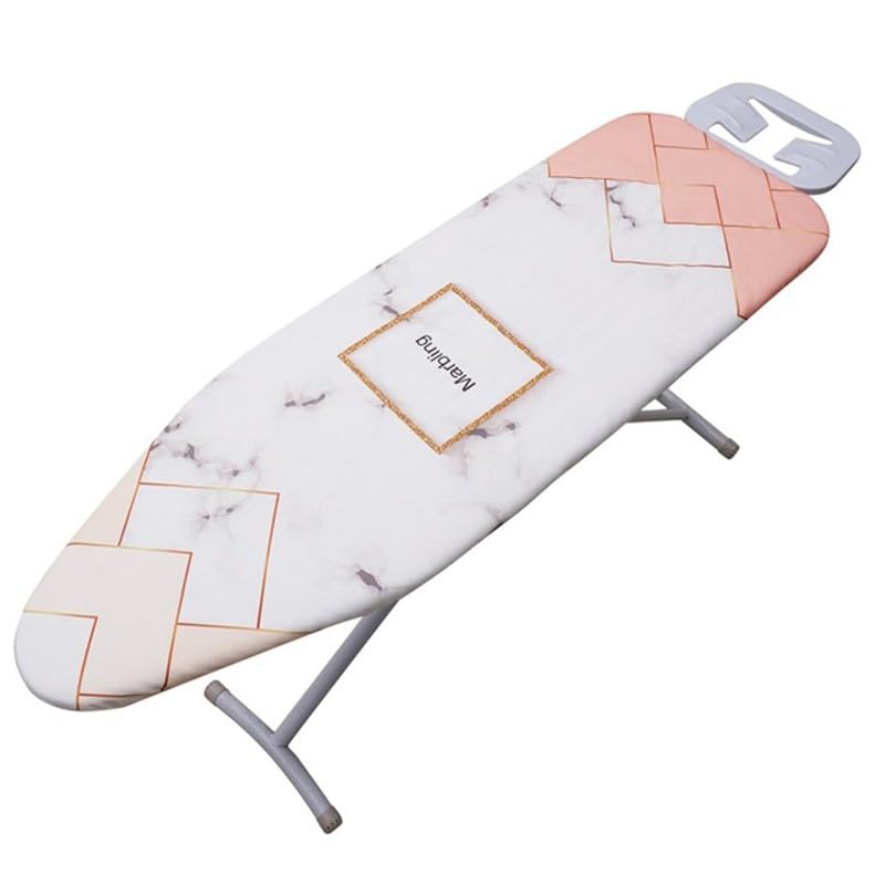 FUBESK Funda protectora gruesa antideslizante para tabla de planchar con estampado de mármol, para uso doméstico, 140 x 50 cm