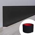 Duzzy Flexible Baseboard Molding Trim, 5 Inch(W) x 40 Feet(L) Peel and Stick Rubber Wall Trim Molding, Self-Adhesive Vinyl Wall Base Cove Base