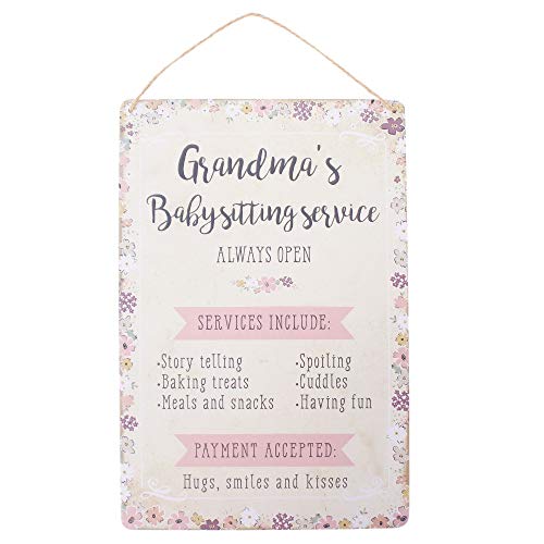 Jones Home and Gift Wall Plaques Grandma's Babysitting Service Hanging Sign