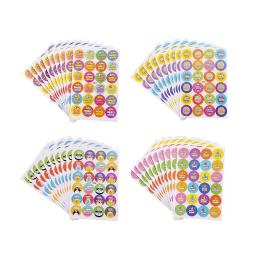 Pegatinas de recompensa escolar con dibujos animados en 90 hojas de papel para cuadernos