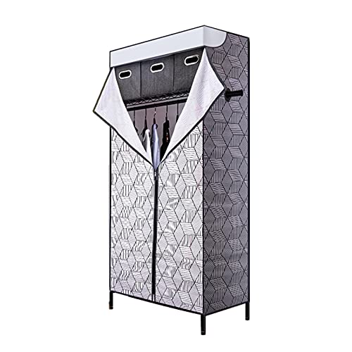Perchero para dormitorio de metal: armario portátil sencillo para ropa y calzado ordenado