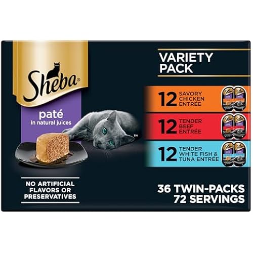Sheba Perfect Portions Pate Wet Cat Food, Multipack, 2.6 oz, 36 ct
