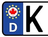  Werbetechnik Sotirios Papoutsis 2X Kennzeichen Aufkleber Kanada Nummernschild Sticker (ca.2 cm)