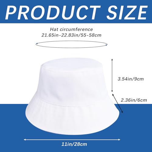 Image of Bucket Hats Bulk Solid Color DIY Blank Hat Bucket Hats for Men, Women and Adults