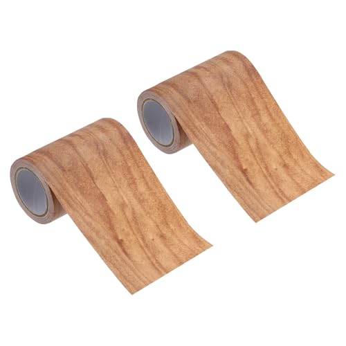 Image of PATIKIL Wood Grain Repair Tape 3 inch x15ft,2 Pcs Self Adhesive Realistic Textured Repair Tape Patch for Floor Door Table Cabinets Desk,Chestnut Maple