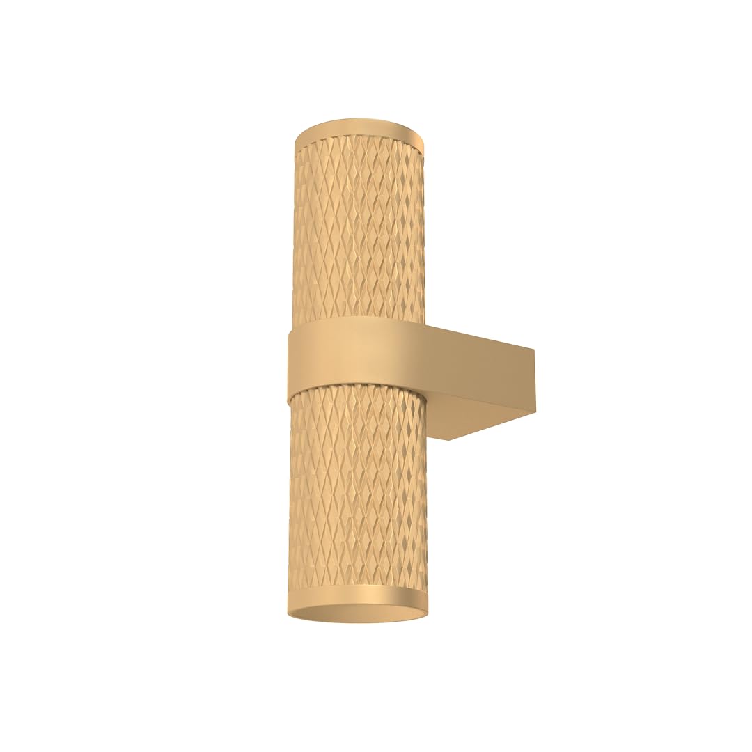 MAYTONI Focus Design Wandleuchte Matt Gold – Ø6 cm - 2-flammige Wandlampe GU10 – Wandleuchte innen, Designlampe, indirekte Beleuchtung aus Aluminium für Wohnzimmer, Schlafzimmer, Flur, Esszimmer