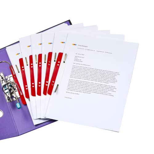 Elba Heftstreifen aus Kunststoff, 150x35mm, rot, 100 Stück