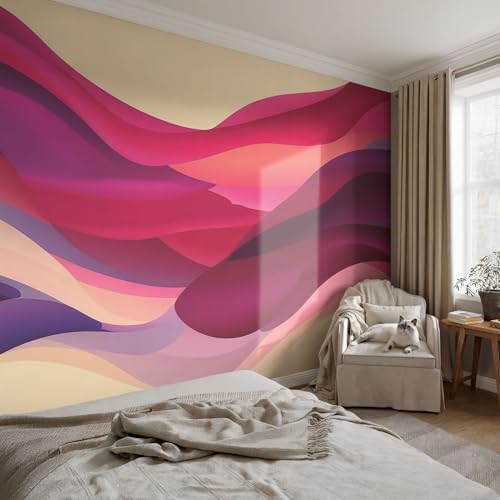 Décor mural adhésif vagues liquides pour rénover un mur de salon - 3