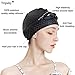 Tripsky Silicone Swim Cap,Comfortable Bathing Cap Ideal for Curly Short Medium Long Hair, Swimming Cap for Women and Men, Shower Caps Keep Hairstyle Unchanged (Black)