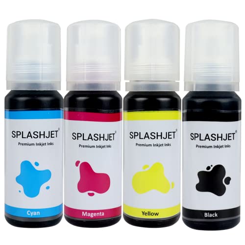 Splashjet 003 Compatible Refill Ink for Epson L3110, L3150, L3250, L3252 L3115, L3116, L3101, L3210, L3215, L3216, L3151, L3152, L3156, L5190 Printer – (4 Color Set Box) - 501737 3 41aOy1KZo5L