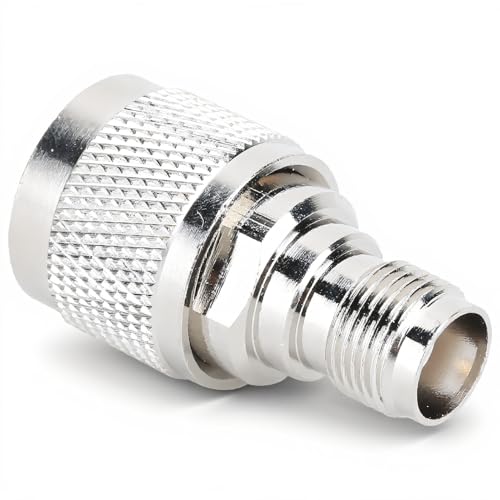 Adaptador N Macho a TNC Hembra de 2 Piezas, Conector Chapado en Oro Portátil de Alto Rendimiento, Artesanía Pequeña y Portátil con Larga Vida útil para ConexióN N Macho a TNC