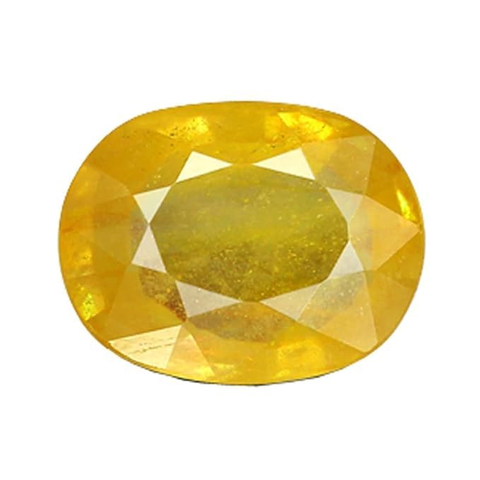 Yellow Sapphire précieux Pukhraj de 5,25 carats cadeau d'anniversaire mémorable