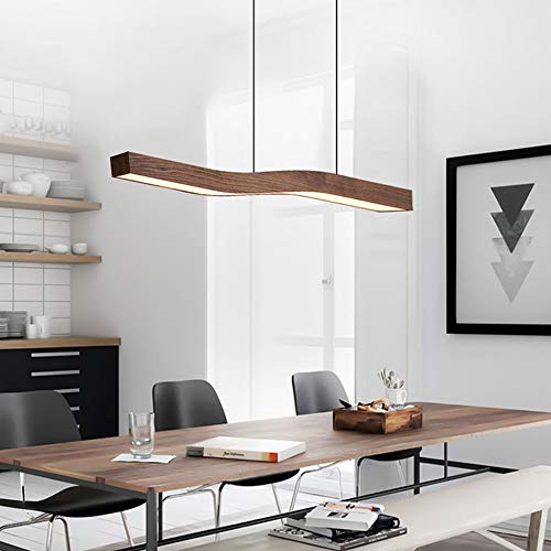 Lustre LED carré pour salle à manger et salon chaleureux
