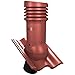 Produktbild Entlüfterkamin EVO DN150 für Braas - Turmalin Dachziegel Dachlüfter Entlüfter (RAL 3009 - Rot)