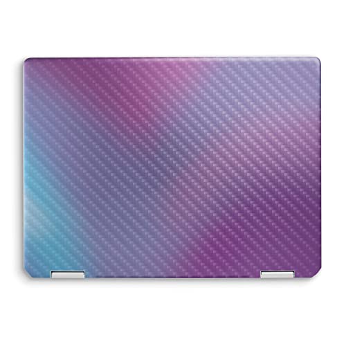 Image of MightySkins Carbon Fiber Skin Compatible with HP Spectre x360 14 inch (2022) Full Wrap Kit - Purple Fog | Protective, Durable Textured Carbon Fiber Finish | Easy to Apply | Made in The USA