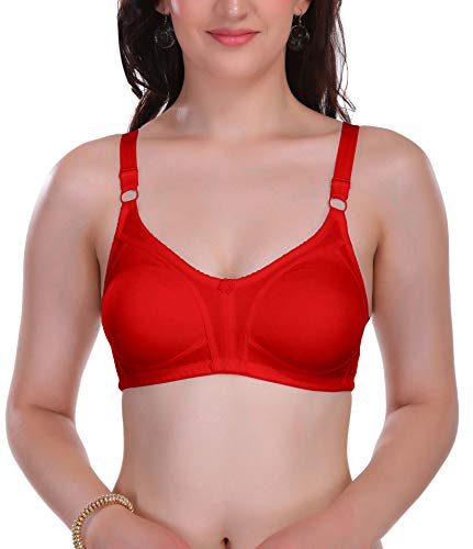 Image of Eve's Beauty Women's Cotton Non Padded Wire Free Full Coverage Bra