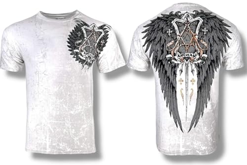 Photo de Archaic by Affliction Harrow T-shirt pour homme, blanc, Taille L