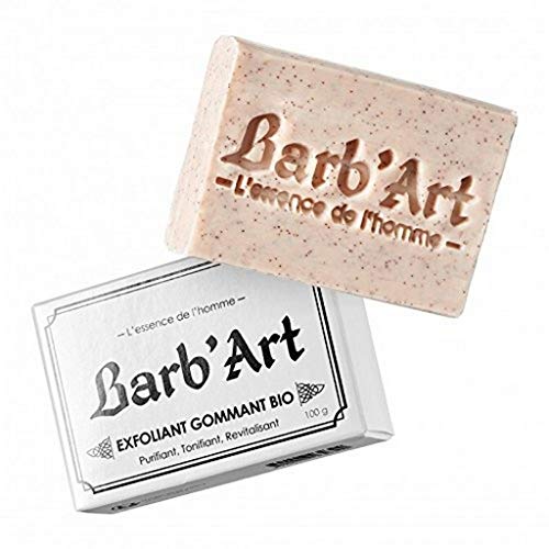 Barb'Art - Jabón exfoliante con almendra suave -...