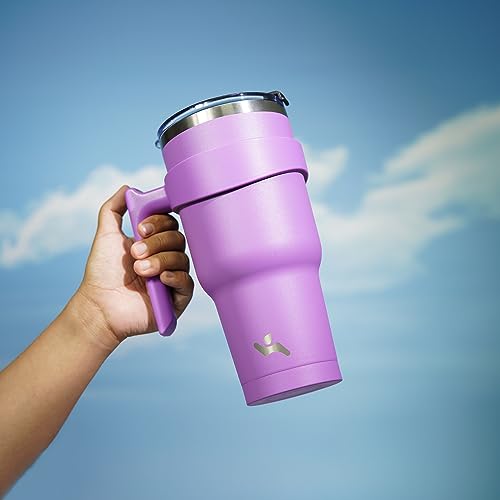 Image of Konokyo 40 oz Tumbler with Handle and Straw, Insulated Travel Mug