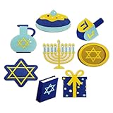 Housoutil 8 Parches Decorativos De Dibujos Animados Para Hanukkah Para Mochilas Sombreros Estrellas Planchables Para Vestidos Para Hanukkah DIY Para Coser
