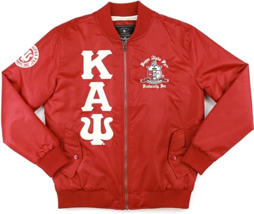 Big Boy Kappa Alpha/Α Psi Divine 9 S4 Bomber Jacket [Crimson Red - 4XL] - ID#71672
