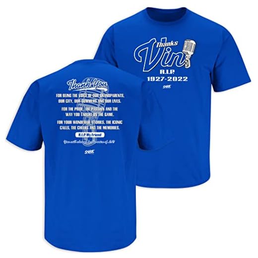 SMACK APPAREL TALKIN' THE TALK Thanks Vin T-Shirt for Los Angeles Baseball Fans (SM-5XL) (Royal Short Sleeve, Large)