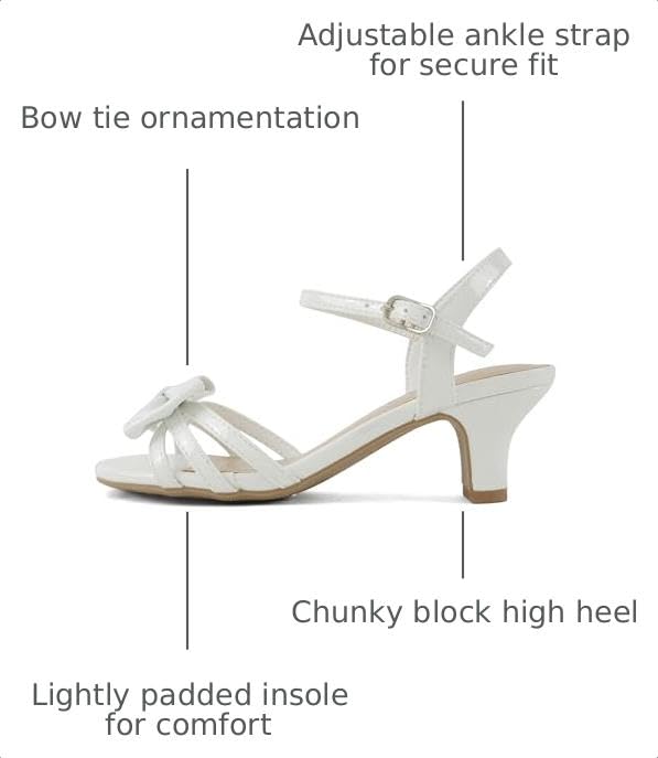 Image of Soda Girly-2 Children's Girl's Open Toe Slingback Block High Heel Sandals