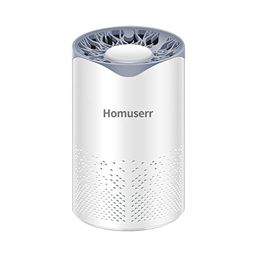 Mufern Homuserr HEPA Purificadores de Ar Desktop Purificador de Ar com Filtro de Carbono de Alta Eficiência Luz UV Quarto Silencioso Filtro de Ar para Casa Carro Escritório Alergias Animais de Estimação Eli