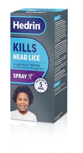Hedrin Once Spray Gel, Head Lice Treatment, Nits Treatment, Kills Headlice and Eggs in 15 Minutes – 100ml