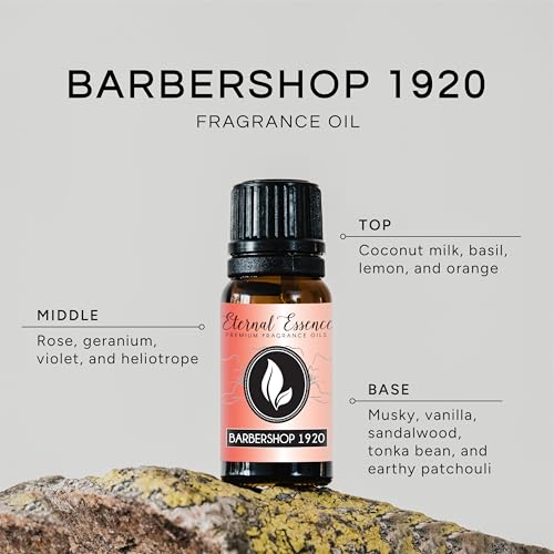 Image of Eternal Essence Oils 10ml Premium Fragrance Oil - Barbershop 1920 - for Candle, Soap Making, Aromatherapy, Diffusers, Home Care, & Humidifiers