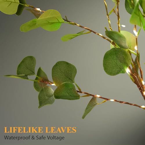 Branches d'eucalyptus éclairées 83 cm avec 99 LED et minuteur pour décoration de maison - 3
