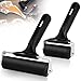 Produktbild ADERTOS 2 Stk Gummiwalzen Gummiroller Farbwalze Linoldruck 6cm/10cm Malerwalze Gummi Andrückroller Brayer Roller Schwarz Linolfarbwalze Walzen mit Griff für Tintenfarbblock Blockdruck Stempeln Drucken