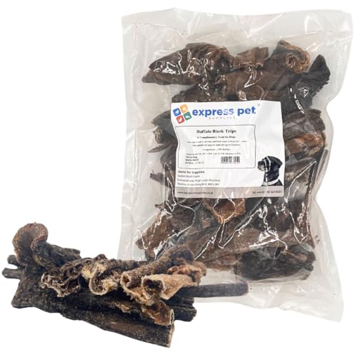 Express Pet Supplies Buffalo Tripe Sticks for Dogs 15cm (6 Inches) | 100% Natural Air-Dried Dog Treat | Low Fat High Protein | Grain & Gluten Free (1kg)