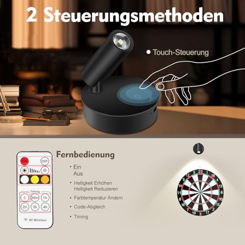 Spot sans fil rechargeable commande tactile avec télécommande SMY - 4
