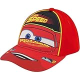 Disney boys Disney Cars Toddler Hat for Size 2-4 Or 4-7 lightning Mcqueen Kids Baseball Cap, Yellow Red, 2-4T US