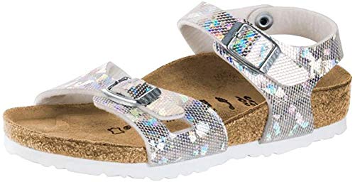 Birkenstock Rio Birko-flor Sandals Hologram Silver