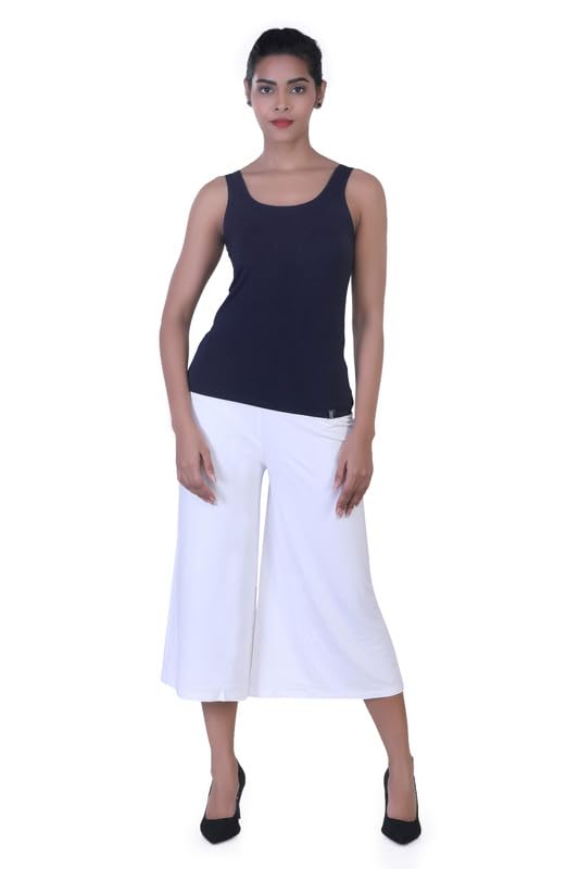 Image of Women's Viscose Calf-Length Palazzo Pants