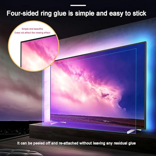 Protector de pantalla antirreflejos para TV, filtro antirreflectante, alivia la fatiga ocular para pantallas LCD, LED, OLED, QLED, 60 pulgadas, 1338 x 756 mm