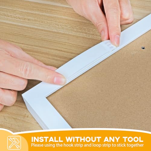 Image of Picture Hanging Strips Heavy Duty, 24 Pairs(48 Strips) Wall Hanging Strips, Wall Hangers Without Nails, Damage Free Hanging Strips, Frame Hanging Strips, Picture Poster Hanger(M)