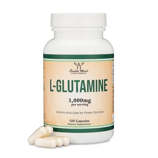 L Glutamine Capsules - No Fillers (500mg, 120 Count) Manufactured in The USA, Keto Safe, Vegan Friendly, Third Party Tested (for Endurance and Gut Health) by Double Wood