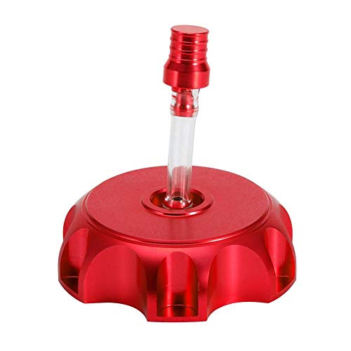 Suuonee Fuel Tank Cap, Motorcycle CNC Aluminum Gas Fuel Tank Cover Cap with Breather Vent [red] Tank Cap Fuel Tank Filler Cap Vented Fuel Cap Transfer Tank