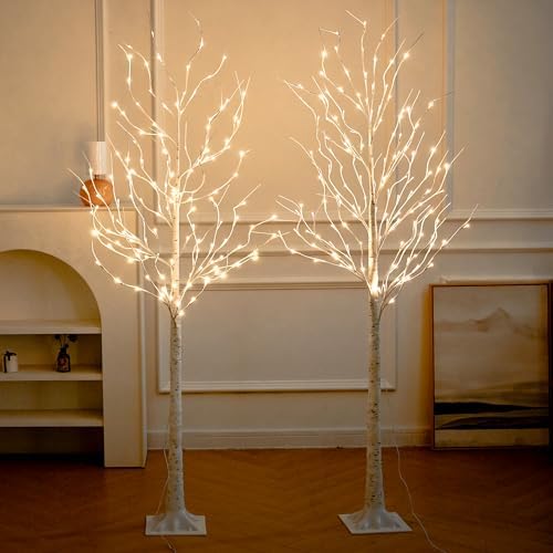 2 Petits Arbres De Noël Pré-éclairés Trim-a-home 42 Po - 50 Lumières - Déco Intérieur