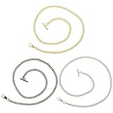 GALPADA 3 Piezas Cadena de Reloj de Bolsillo Vintage para Hombre en Aleación Ligera, Diseño Clásico Elegante con Barra en T, Adecuado para Ocasiones Formales y Fiestas