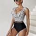 WEYI One Piece Swimsuit Fashion Breathable Leopard Print Backless Deep V Neck One Piece Swimsuits for Women Surfing (XL)