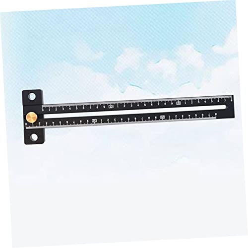 LIFKOME Aluminum Alloy T-shape Scribing Ruler for Woodworking DIY Precise Crossed-out Hole Measuring Tool with Clear Scale Parallel Line Gauge for Mortise Positioning and Marking - Image 3