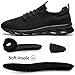 Linenghs Mens Running Shoes Tennis Gym Sneakers Casual Slip On Walking Lightweight Athletic Workout Breathable Fashion Sports Shoes,Black Size 10