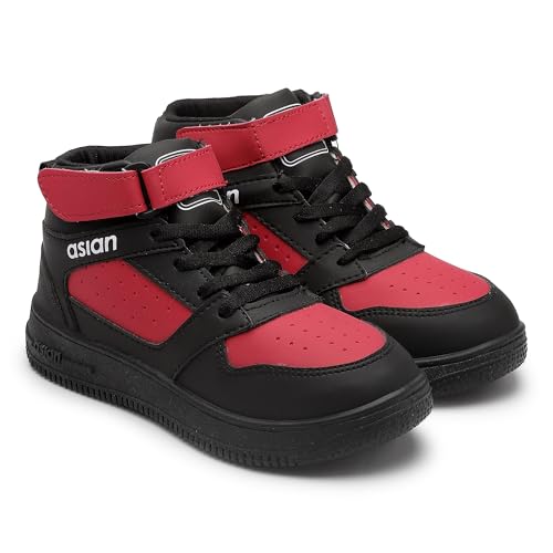 Image of ASIAN Boy's Thunder-12 Kids Casual White Sneaker High-Neck with Lightweight Synthetic Upper Lace-Up Shoes for Kid's & Boy's1